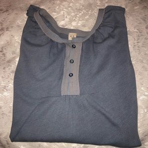 Free People Oversized 3/4 Sleeve Top